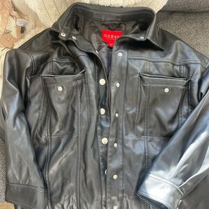 Guess leather shacket